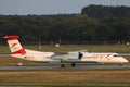 Austrian Airlines plane taxiing on Vienna Airport VIE Royalty Free Stock Photo