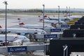 Austrian Airlines plane at terminal, Vienna Airport Schwechat