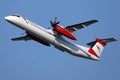 Austrian Airlines, small plane up in the sky Royalty Free Stock Photo