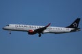 Austrian Airlines, Star Alliance flying up in the sky Royalty Free Stock Photo