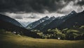 Austrian Alpine Adventure Peaks and Pastures Royalty Free Stock Photo