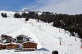 Austrian Alpine Ski Piste at winter