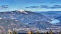 Austrian Alps mountains panorama from Villach Alpenstrasse Royalty Free Stock Photo