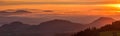 Austrian Alps at Sunrise, Panorama Royalty Free Stock Photo