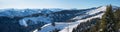 Austrian alps view from Hartkaiser mountain top, ski resort Ellmau