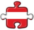 Austrian button flag puzzle shape Royalty Free Stock Photo