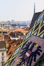 Austrian coat of arms on roof of Stephansdom cathedral, Vienna,Austria