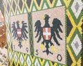 Austrian coat of arms on roof of Stephansdom cathedral, Vienna Royalty Free Stock Photo