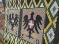 Austrian coat of arms on the roof