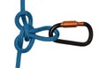 Austrian conductor knot with carabiner