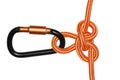 Austrian conductor knot with a carbine.