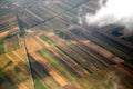 Austrian cultivated land seen from a plane Royalty Free Stock Photo