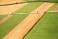 Austrian cultivated land seen from a plane Royalty Free Stock Photo