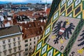 Austrian emblem on the roof in Vienna