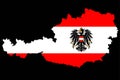 Austrian Flag and Map