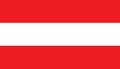 Austrian flag icon. Austrian national symbol. Standard color. A rectangular flag. isolated vector illustration. Royalty Free Stock Photo