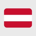 Austrian flag vector icon Royalty Free Stock Photo