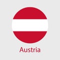 Austrian flag vector icon Royalty Free Stock Photo