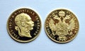 Austrian gold ducat Royalty Free Stock Photo