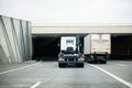 Austrian Highway with tractor Mercedes-Benz Actros truck enters