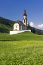 Austrian landscape with alps on background (Obenberg am brenner,