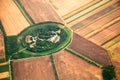 Austrian landscape seen from a plane Royalty Free Stock Photo