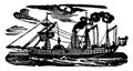 Austrian Lloyd Ship, vintage illustration