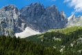 Austrian mountain landscape. View of Kaiser Mountains. Austria, Tyrol, Wilder Kaiser