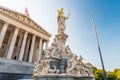 Austrian parliament building with Athena statue