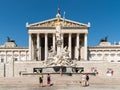 The Austrian Parliament Building (Parlamentsgebaude) In Vienna Royalty Free Stock Photo