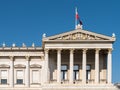 The Austrian Parliament Building (Parlamentsgebaude) in Vienna Royalty Free Stock Photo