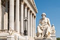 The Austrian Parliament Building (Parlamentsgebaude) in Vienna Royalty Free Stock Photo