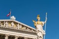 The Austrian Parliament Building (Parlamentsgebaude) in Vienna Royalty Free Stock Photo