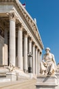 The Austrian Parliament Building (Parlamentsgebaude) in Vienna Royalty Free Stock Photo