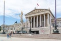 Austrian Parliament building in Vienna Royalty Free Stock Photo