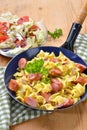 Austrian pasta dish with sausages