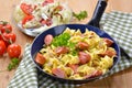 Austrian pasta dish with sausages