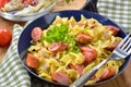 Austrian pasta dish with sausages