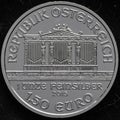 Austrian Philharmonic Silver Coin Royalty Free Stock Photo