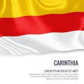 Austrian state Carinthia flag. Royalty Free Stock Photo