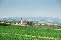 Austrian village with church Royalty Free Stock Photo