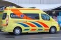 Austrian yellow Ambulance parked in the street