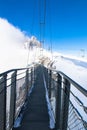 Incredible bridge at the top of the mountain Hoher Dachstein in Austria Royalty Free Stock Photo