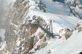 Incredible bridge at the top of the mountain Hoher Dachstein in Austria Royalty Free Stock Photo
