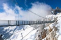 Incredible bridge at the top of the mountain Hoher Dachstein in Austria Royalty Free Stock Photo