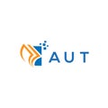 AUT Credit Repair Accounting Logo Design On White Background. AUT Creative Initials Growth Graph Letter Logo Concept. AUT Business