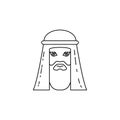 autarch of the Arab sheik icon. Element of Arab culture icon for mobile concept and web apps. Thin line icon for website design a