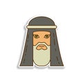 autarch of the Arab sheik sticker icon. Element of color Arabic culture icon. Premium quality sticker design icon. Signs and