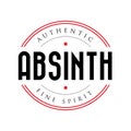 Authentic Absinth vintage stamp logo Royalty Free Stock Photo