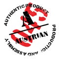 Authentic austrian product stamp